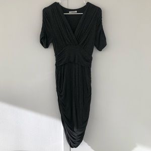 Bailey44 Ruched Gray Mini Dress US Medium